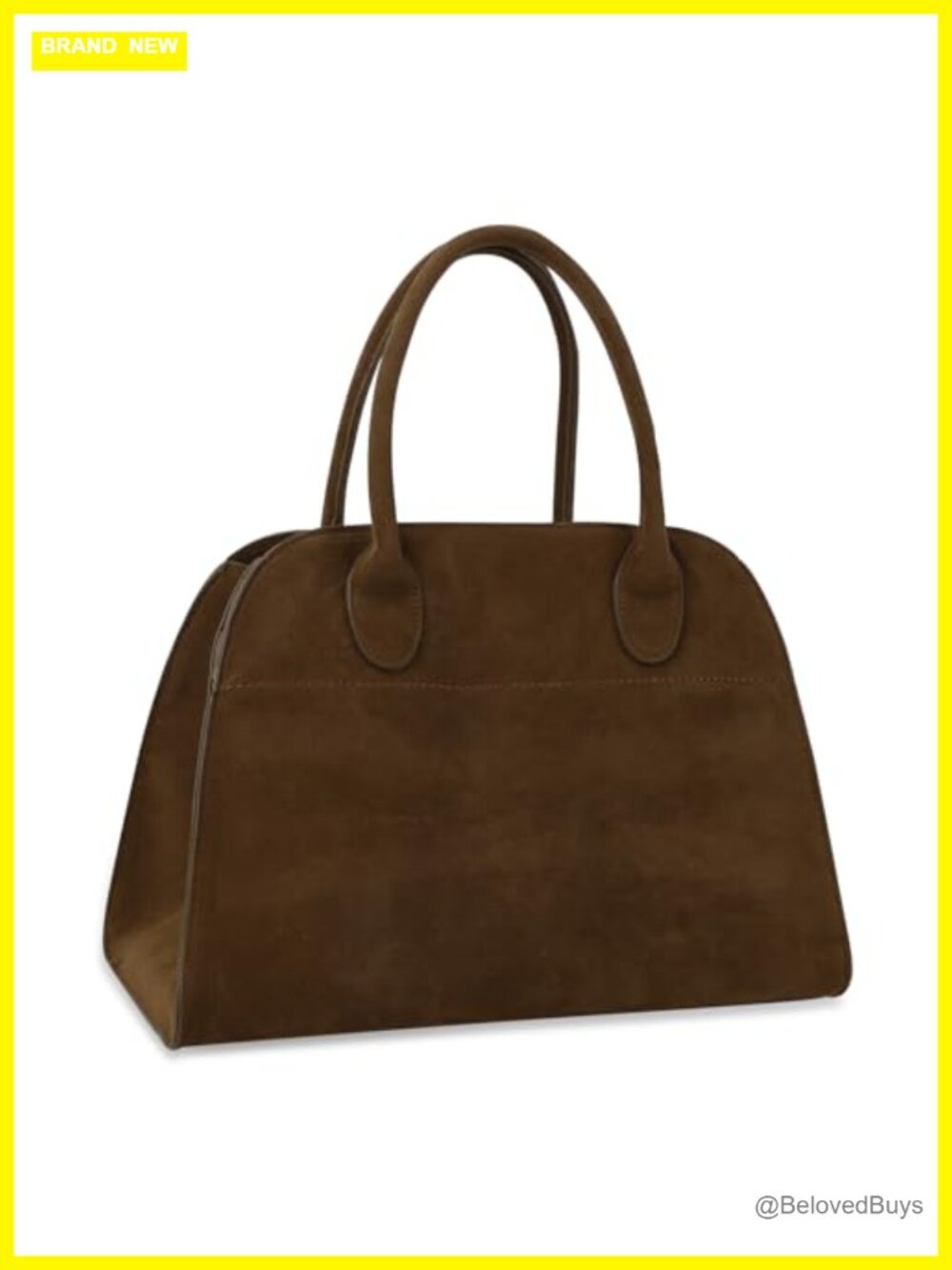 Vegan Suede Tote Bag Top Handle Shoulder Satchel for Office Travel